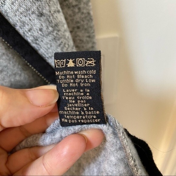 Wooly Bully Wear White Jacket with Black Contrast Trim Heather Gray Jacket NWOT - Picture 5 of 14